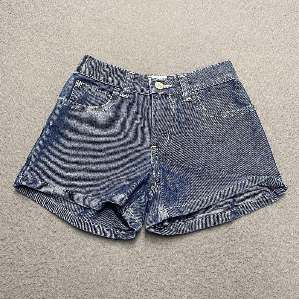 VTG Limited Too Shorts Girls 10 Slim Blue Denim Cuffed Casual‎ Summer y2k